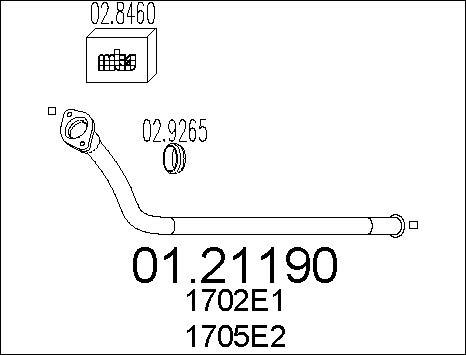 MTS 01.21190 - Изпускателна тръба vvparts.bg