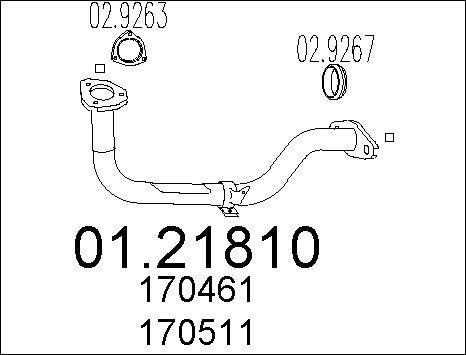 MTS 01.21810 - Изпускателна тръба vvparts.bg
