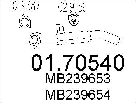 MTS 01.70540 - Изпускателна тръба vvparts.bg