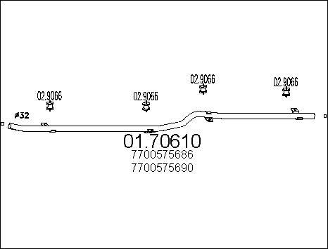 MTS 01.70610 - Изпускателна тръба vvparts.bg