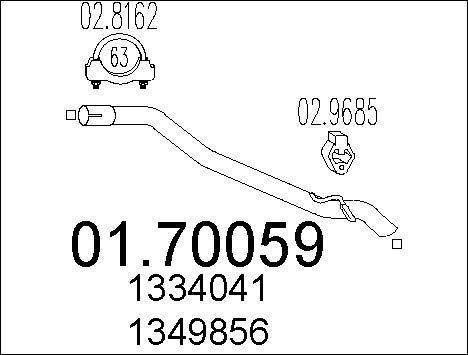 MTS 01.70059 - Изпускателна тръба vvparts.bg