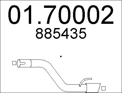 MTS 01.70002 - Изпускателна тръба vvparts.bg