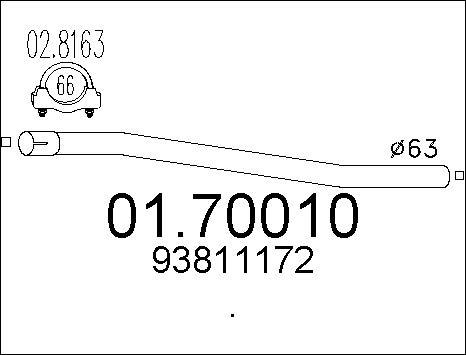 MTS 01.70010 - Изпускателна тръба vvparts.bg