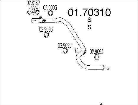 MTS 01.70310 - Изпускателна тръба vvparts.bg