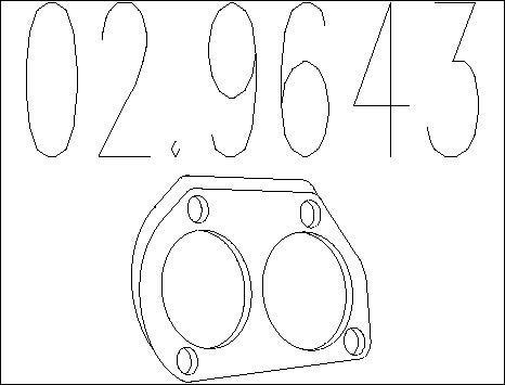 MTS 02.9643 - Уплътнение, изпускателни тръби vvparts.bg