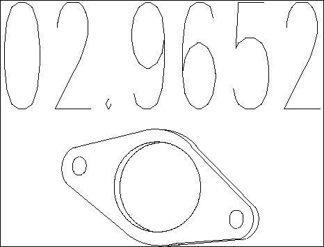 MTS 02.9652 - Уплътнение, изпускателни тръби vvparts.bg