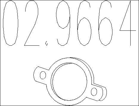 MTS 02.9664 - Уплътнение, изпускателни тръби vvparts.bg