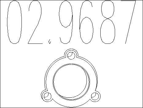 MTS 02.9687 - Уплътнение, изпускателни тръби vvparts.bg