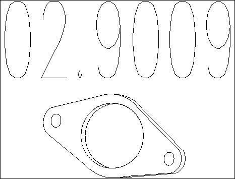 MTS 02.9009 - Уплътнение, изпускателни тръби vvparts.bg