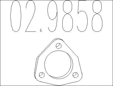 MTS 02.9858 - Уплътнение, изпускателни тръби vvparts.bg