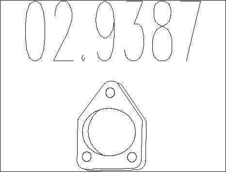 MTS 02.9387 - Уплътнение, изпускателни тръби vvparts.bg