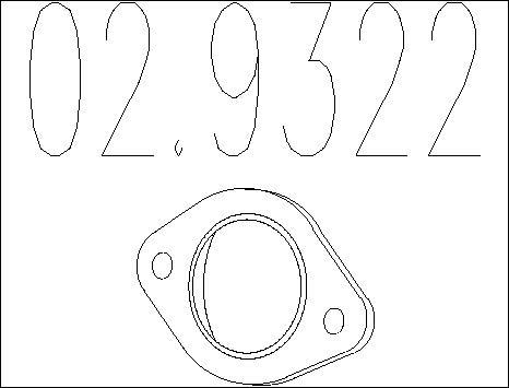 MTS 02.9322 - Уплътнение, изпускателни тръби vvparts.bg