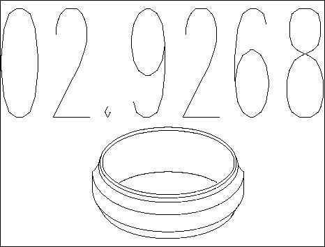 MTS 02.9268 - Уплътнителен пръстен, изпуск. тръба vvparts.bg