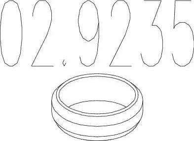MTS 02.9235 - Уплътнителен пръстен, изпуск. тръба vvparts.bg