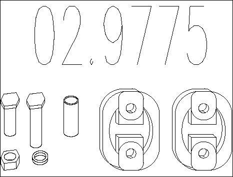 MTS 02.9775 - Скоба, изпускателна система vvparts.bg