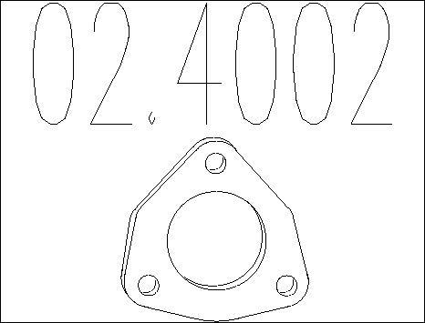 MTS 02.4002 - Уплътнителен пръстен, изпуск. тръба vvparts.bg