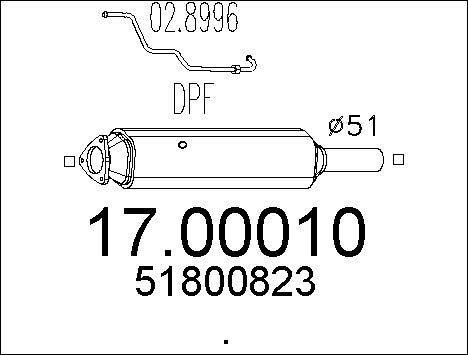 MTS 17.00010 - Филтър за сажди / твърди частици, изпускателна система vvparts.bg