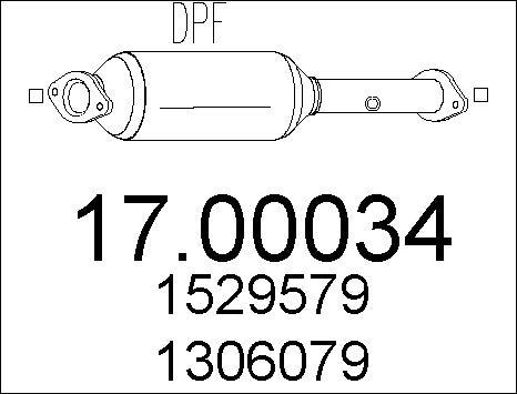 MTS 17.00034 - Филтър за сажди / твърди частици, изпускателна система vvparts.bg