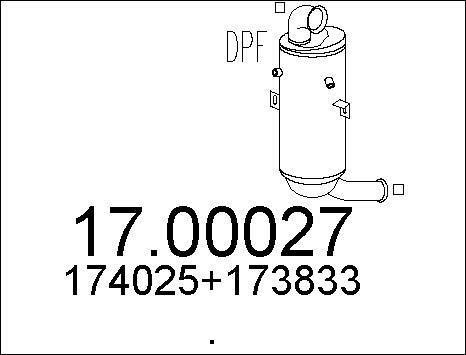 MTS 17.00027 - Филтър за сажди / твърди частици, изпускателна система vvparts.bg