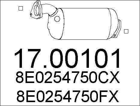 MTS 17.00101 - Филтър за сажди / твърди частици, изпускателна система vvparts.bg