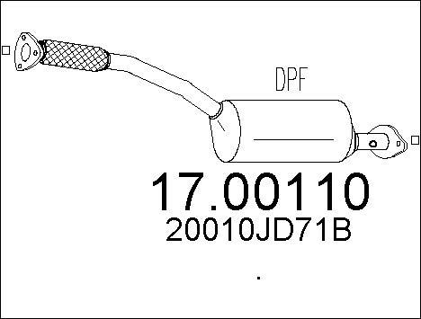 MTS 17.00110 - Филтър за сажди / твърди частици, изпускателна система vvparts.bg