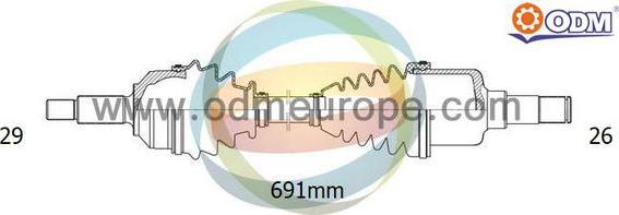 Multiparts 18-061690 - Полуоска vvparts.bg