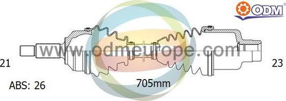 Multiparts 18-292141 - Полуоска vvparts.bg