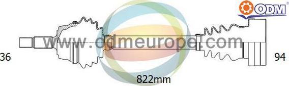 Multiparts 18-212670 - Полуоска vvparts.bg