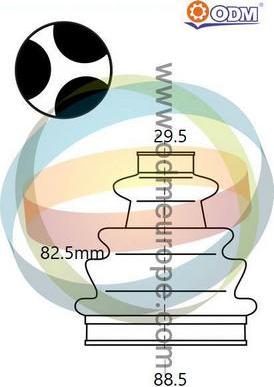 Multiparts 21-990455 - Маншон, полуоска vvparts.bg