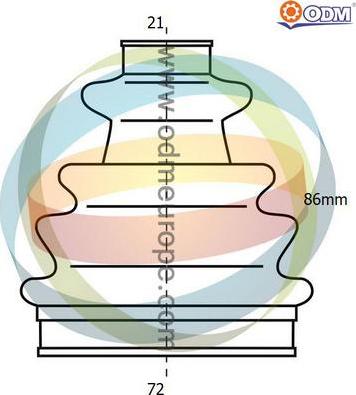 Multiparts 21-990001 - Маншон, полуоска vvparts.bg