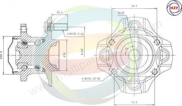 Multiparts 70-090045 - Комплект колесен лагер vvparts.bg