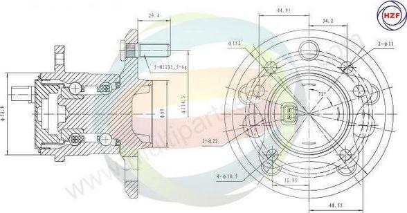 Multiparts 70-090056 - Комплект колесен лагер vvparts.bg