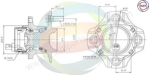 Multiparts 70-090027 - Комплект колесен лагер vvparts.bg