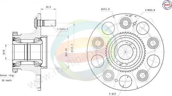 Multiparts 70-040020 - Комплект колесен лагер vvparts.bg