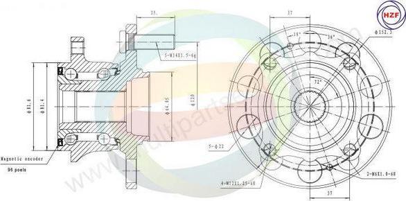 Multiparts 70-040028 - Комплект колесен лагер vvparts.bg