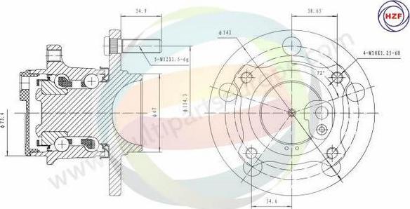 Multiparts 70-050039 - Комплект колесен лагер vvparts.bg