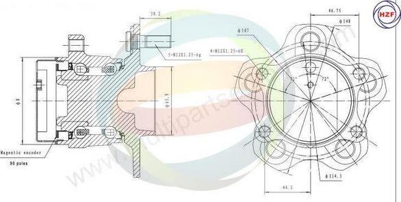 Multiparts 70-060096 - Комплект колесен лагер vvparts.bg