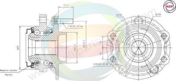 Multiparts 70-060068 - Комплект колесен лагер vvparts.bg