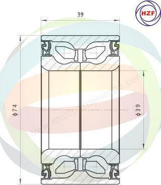 Multiparts 70-000019 - Комплект колесен лагер vvparts.bg