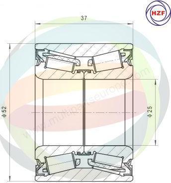 Multiparts 70-000035 - Комплект колесен лагер vvparts.bg