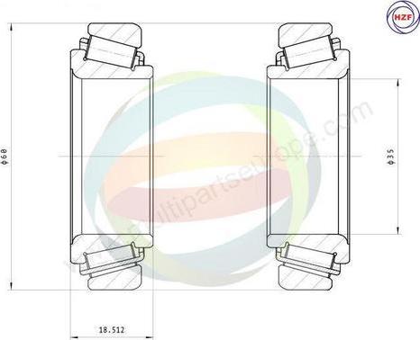 Multiparts 70-010043 - Комплект колесен лагер vvparts.bg