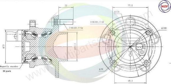 Multiparts 70-010061 - Комплект колесен лагер vvparts.bg