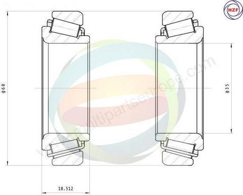 Multiparts 70-010004 - Комплект колесен лагер vvparts.bg