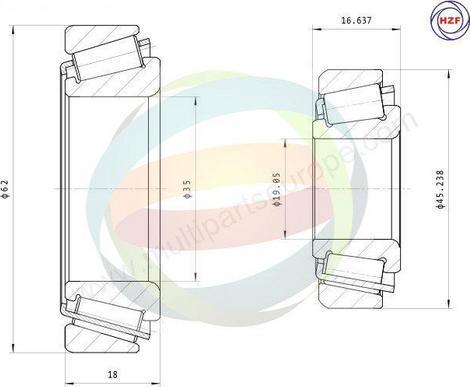 Multiparts 70-010007 - Комплект колесен лагер vvparts.bg