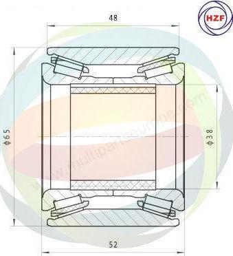 Multiparts 70-070008 - Комплект колесен лагер vvparts.bg