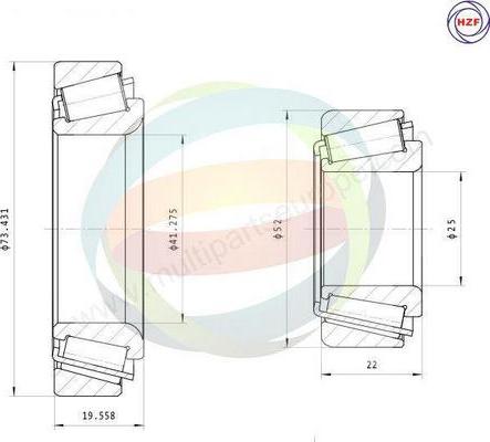 Multiparts 70-140058 - Комплект колесен лагер vvparts.bg