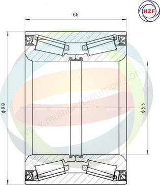 Multiparts 70-160063 - Комплект колесен лагер vvparts.bg