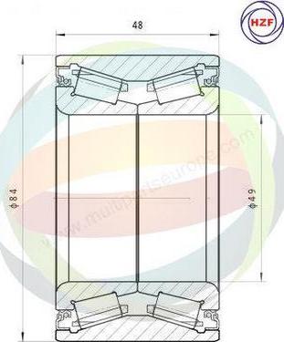 Multiparts 70-160016 - Комплект колесен лагер vvparts.bg