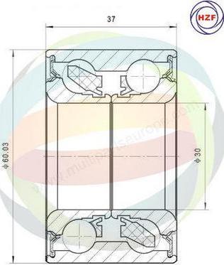 Multiparts 70-350103 - Комплект колесен лагер vvparts.bg