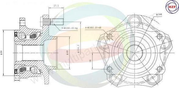 Multiparts 70-300013 - Комплект колесен лагер vvparts.bg